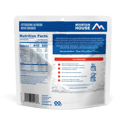 Miniatura 4 de Mountain House Fettuccine Alfredo con pollo Alimentos liofilizados para mochileros y campamentos Paquete de 6