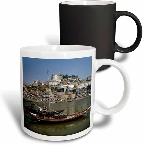 Miniatura 7 de 3dRose Taza de café, tamaño - 11oz - Portugal, Porto, barco con barriles de vino en el río Duero Walter Bibikow - Barcos - divertido regalo de taza