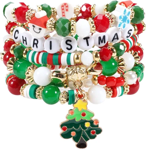 Miniatura 30 de Ardorchid Pulseras de Halloween para Mujeres Calabaza Fantasma Esqueleto Murciélago Calavera con Cuentas Apilables Elásticas Rugby Acción de Gracias