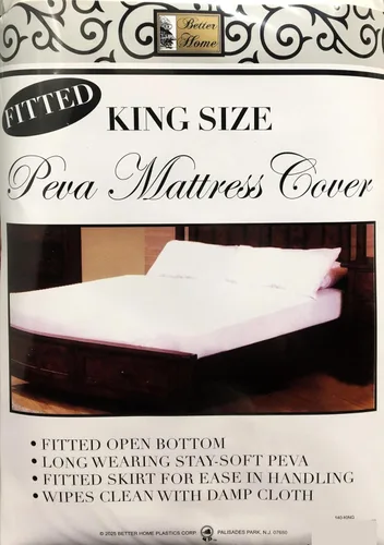 Miniatura 2 de Better Home PEVA - Protector de colchón ajustable, impermeable, sin polvo, sábana (individual)
