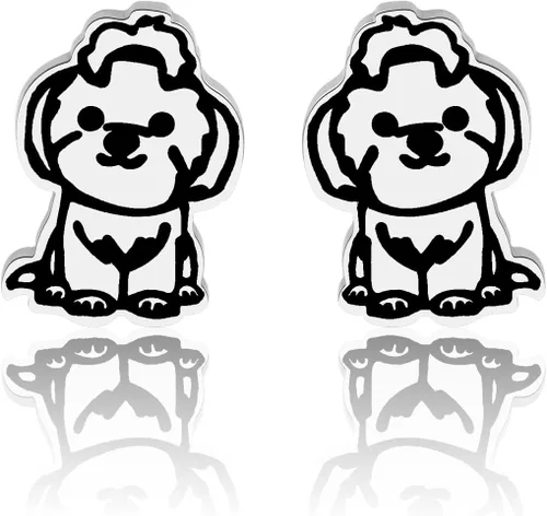 AKTAP Pendientes de tuerca para perro Shih Tzu, regalos Shih Tzu, joyería para perro, mamá, Shih Tzu, regalo para amante (aretes de perro Shih Tzu)