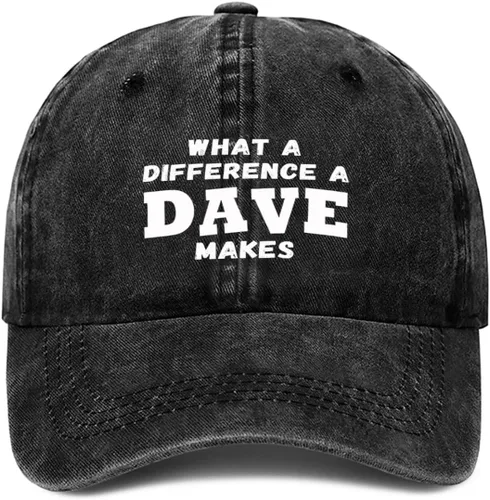 What A Differences A Dave Makes Hat Gorra de béisbol Sombreros para hombres Sombrero ajustable