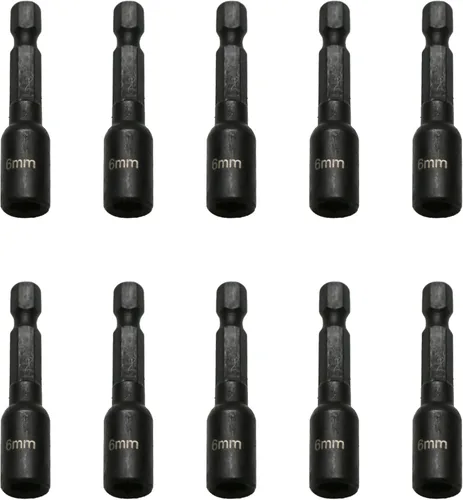 Miniatura 6 de TMAX Juego de 5 piezas de destornilladores magnéticos de acero S2 listo para impactos: 1/4 pulgadas, 5/16 pulgadas, 3/8 pulgadas, 7/16 pulgadas, 1/2