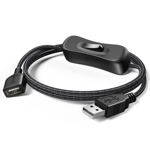 Miniatura 9 de ANDTOBO Cable de extensión de interruptor USB, cable de extensión USB mejorado con cable de interruptor de encendido y apagado para tiras LED