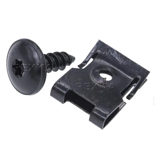 Miniatura 5 de Rexka Juego de 10 juegos de parachoques de guardabarros, rejilla frontal, tornillo, tornillo, kit de tuercas en U, N90974701 compatible