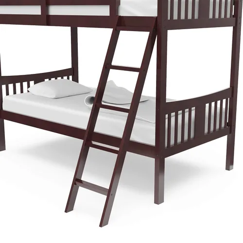 Miniatura 11 de Storkcraft Caribou Litera Twin sobre Twin Litera (Espresso) - Certificado GREENGUARD Gold, Literas Twin para Niños, Se Convierte en 2 Camas Twin