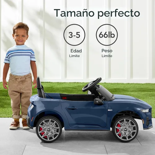 Miniatura 5 de Best Choice Products Auto eléctrico de 12 V para niños, con licencia oficial Ford Mustang con control parental, luces LED, 2 velocidades, Bluetooth