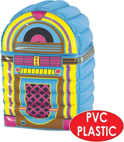 Miniatura 3 de Beistle Enfriador inflable - Decoraciones de fiesta de los años 50 y 80, contenedores de bebidas, enfriador de bebidas, decoraciones temáticas