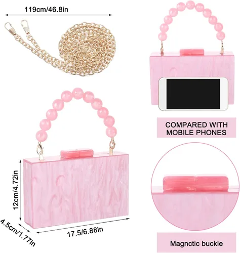 Miniatura 2 de Dazzleimart Bolso de mano de noche de acrílico