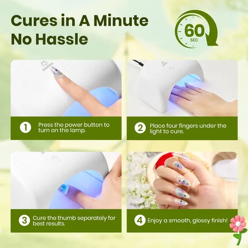 Miniatura 12 de Beetles - Kit de esmalte de uñas de gel con luz UV – 80 piezas de encantamiento de color, kit de uñas de gel de 55 colores con capa base de todo