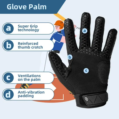 Miniatura 4 de Seibertron B-A-R PRO 2.0 - Guantes insignia de bateo para béisbol, sóftbol y Teeball, con super agarre, ajuste de dedo, múltiples tamaños 11 + 5