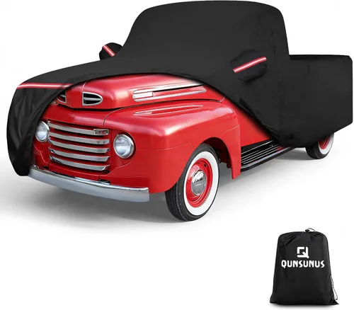 Miniatura 20 de QUNSUNUS Funda impermeable para camioneta Ford F-150 Super Crew Cab de 6.5 pies de cama corta, cubierta exterior para camioneta con cremallera