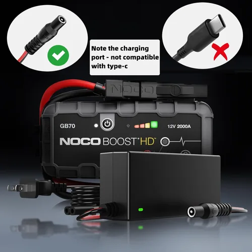 Miniatura 5 de Cargador de 14V 56W para NOCO Jump Starter Compatible con NOCO GB70 GB150 GB250+ GB251+ GB500 GB500+ Genius Boost Ultra Safe Batería de arranque