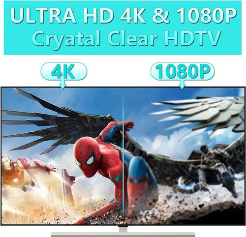 Miniatura 4 de VUELVE Antena de TV para Smart TV, antenas digitales para interiores con base magnética fuerte, recepción de largo alcance para canales locales 4K