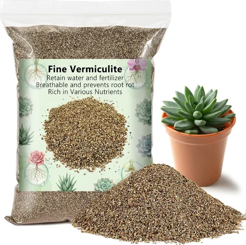 Sukh Vermiculita orgánica de 14.6 onzas para plantas de jardinería, enmiendas finas para suelos hortícolas, aditivo a granel, perfecto en maceta y
