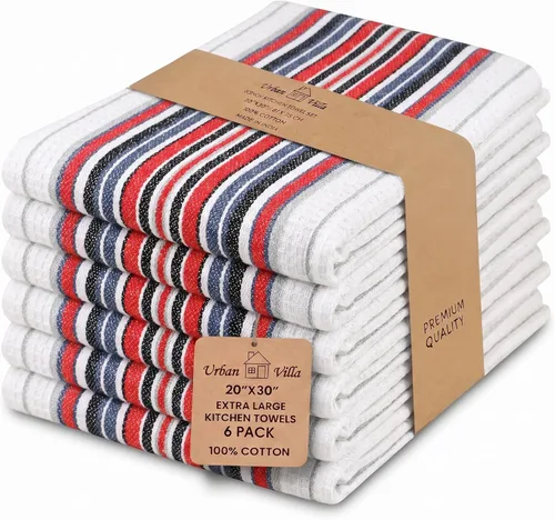 Miniatura 158 de Urban Villa Toallas de cocina 100% algodón, paquete de 6, altamente absorbentes, de secado rápido, súper suaves, de primera calidad, para cocina