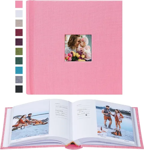 Miniatura 23 de Mublalbum Álbum de fotos de 4 x 6 pulgadas, 300 fotos, cubierta de lino con áreas de notas, libro de fotos para boda, familia, bebé y vacaciones