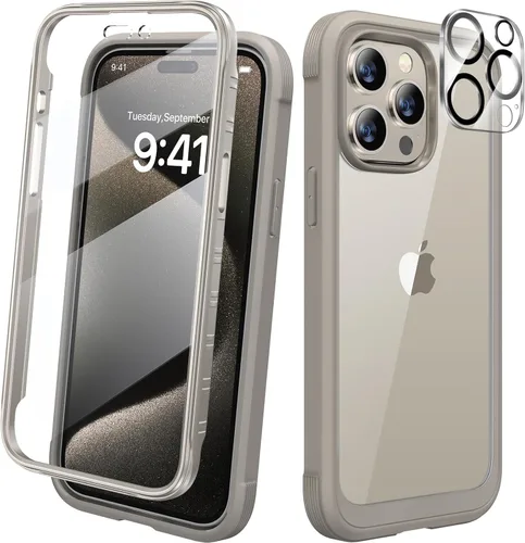Miniatura 31 de Diaclara - Funda compatible con iPhone 11, carcasa resistente de cuerpo completo con protector de pantalla integrado sensible al tacto y Transparente