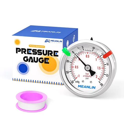 Miniatura 39 de MEANLIN MEASURE - Manómetro de vacío de presión -30inHG~0Psi, esfera con cara de 2.5 pulgadas, NPT de 1/4 de pulgada, manómetro de acero inoxidable