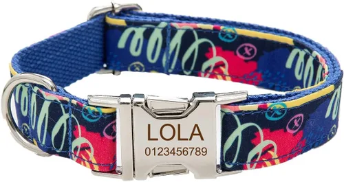 Miniatura 9 de Collar de perro personalizado, grabado personalizado con nombre de mascota, número de teléfono, etiqueta de identificación para razas pequeñas