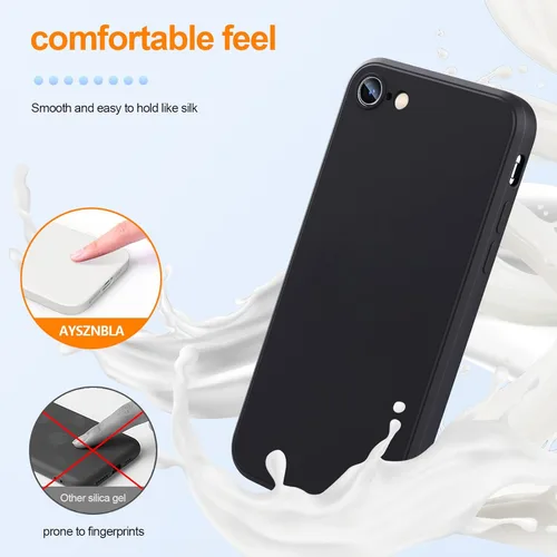 Miniatura 3 de Funda para iPhone 11, funda de goma de gel de silicona líquida, no amarillenta, funda protectora de silicona multicolor, funda protectora Negro