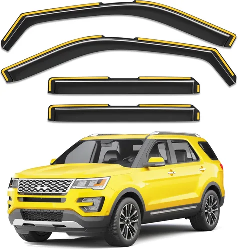 Miniatura 26 de Protectores de lluvia de ventana en canal para Chevy Express Van 1996-2026 y GMC Savana 1996-2026, deflectores de ventana extra duraderos, viseras