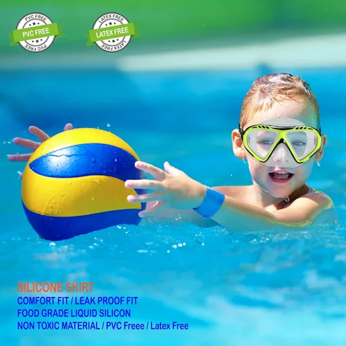 Miniatura 6 de Gafas de natación para niños pequeños, correa de tela, gafas de natación para niños de 3 a 6 años Bate