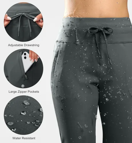 Miniatura 50 de G Gradual Pantalones deportivos con forro polar para mujer, de cintura alta, resistentes al agua, térmicos, para invierno, correr, senderismo