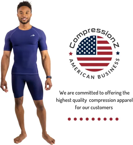Miniatura 4 de CompressionZ Pantalones cortos de compresión para hombre, ropa interior deportiva de compresión de elastano