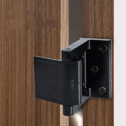 Miniatura 2 de Cerradura de puerta negra reforzador de privacidad para puerta, cerradura de puerta de seguridad de hotel, pestillo de puerta de privacidad