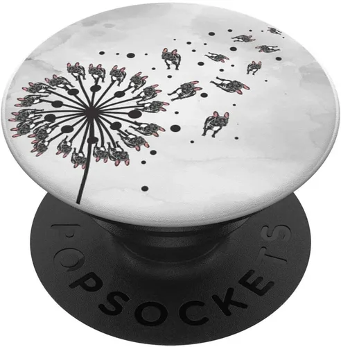 Dandelion Animal Pet Owner Lindo Perro Bulldog Francés PopSockets PopGrip: Agarre intercambiable para teléfonos y tabletas