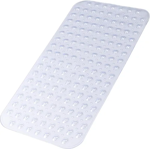 Miniatura 11 de Tapetes para bañera y ducha, tapete de baño antideslizante de 28 x 15 pulgadas, tapete para bañera lavable a máquina con ventosas y orificios