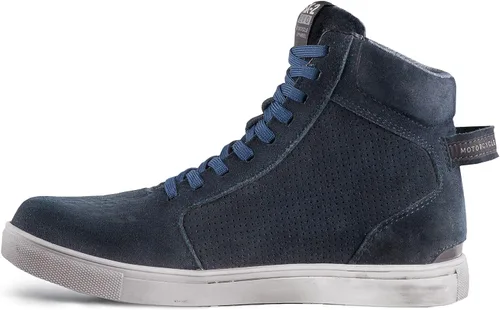 Miniatura 5 de SHIMA SX-2 EVO - Zapatos de motocicleta para hombre, transpirables, de cuero reforzado, zapatos para la calle con soporte para el tobillo, suela Azul