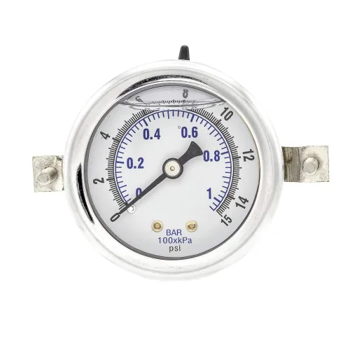 Miniatura 10 de PIC Gauges 203L-204A Manómetro relleno de glicerina con abrazadera en U con carcasa SS/bisel, internos de latón, lente de PC, dial de 2 pulgadas