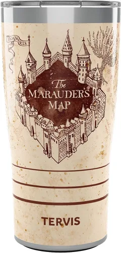 Miniatura 19 de Vaso térmico Tervis. Vaso de «El Mapa del Merodeador» de Harry Potter, vaso térmico con tapa marrón, Transparente Claro