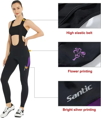 Miniatura 2 de Santic Culotte de ciclismo para mujer con bolsillo transpirable