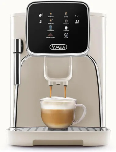 Miniatura 11 de Zulay Kitchen Magia - Máquina automática de café expreso, clásica, cobre negro, cafetera súper automática con molinillo integrado, varita de vapor