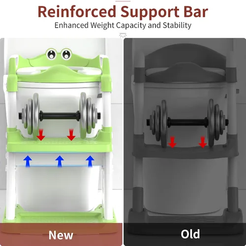 Miniatura 3 de Asiento de entrenamiento para ir al baño, inodoro de entrenamiento 2 en 1 mejorado para niños pequeños, asiento de inodoro para niños pequeños