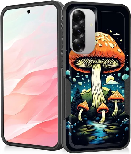 Miniatura 28 de Funda para Galaxy A14 5G, resistente de doble capa híbrida de policarbonato duro, goma suave, a prueba de golpes, funda protectora resistente