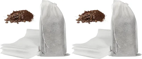 Miniatura 9 de 50 piezas Bolsas Grandes para Cold Brew Sin Desorden, Bolsas de Filtro de Café Desechables de 8x12 pulgadas, Malla Fina Lúpulo Cervecero Bolsas