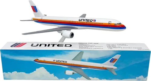 Miniatura 4 de United (76-93) 757-200 Escala 1:200 - Modelo de avión de plástico a presión - Réplica coleccionable de aviones United Airlines - Parte #