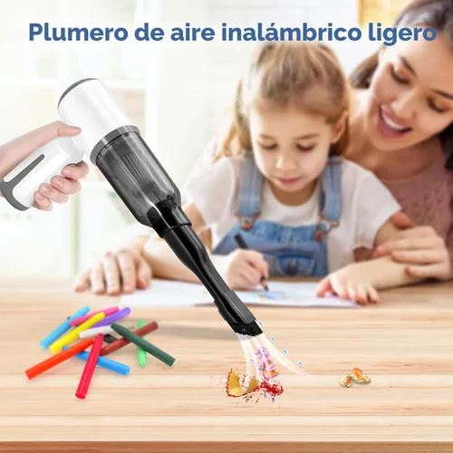 Miniatura 4 de Aspiradora de mano inalámbrica para automóvil y hogar, potente succión de 6500 Pa, aspiradora y soplador 3 en 1 para limpieza de teclado, plumero