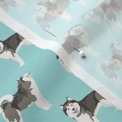 Miniatura 5 de Spoonflower Tela – Alaskan Malamute Simple Dogs Raza Retrato Mascotas Cachorro Mascotas Impresas en Tela de Gasa Cuarto Grasa – Coser Moda Vestidos