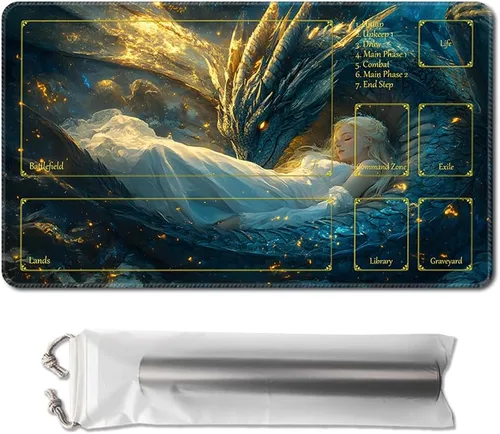 Miniatura 32 de MTG - Tapete de juego de 24 x 14 pulgadas, con parte trasera antideslizante, ideal para entusiastas de los juegos de cartas, tapete de juego TCG