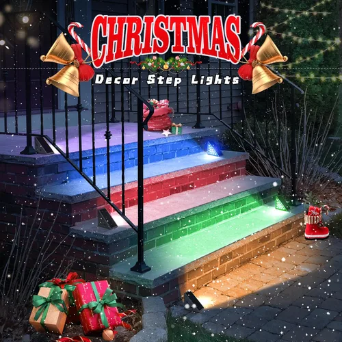 Miniatura 2 de NIORSUN Luces solares, impermeabilidad IP67, encendido/apagado automáticos, para escalones exterior, escalera, patio, porche, puerta delante, acera