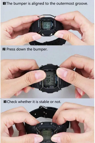 Miniatura 4 de Protector de reloj de acero inoxidable compatible con Casio GW-9400/GW9400, protector de reloj de alambre para Casio GW9400 (colorido)