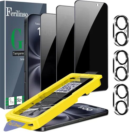 Miniatura 27 de Ferilinso Paquete de 6 Protectores de Lente de Cámara para Accesorios de iPhone 17 Pro, Compatible con Fundas de Teléfono, Cubierta de Vidrio