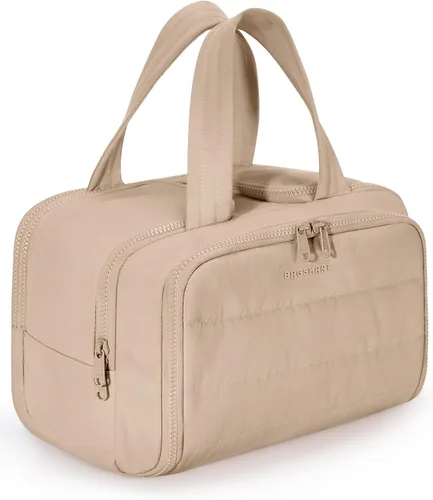 Miniatura 10 de BAGSMART Bolsa de Aseo de Viaje, Bolsa de Aseo Resistente para Mujeres, Bolsas de Aseo Ampliamente Abiertas y Esponjosas para Viajar, Organizador