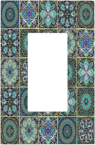 Miniatura 124 de Cubiertas Decorativas para Placas de Interruptor Bosque Primavera Hada Encantada País de las Maravillas Suelo Verde 2 Gang Cubierta de Interruptor