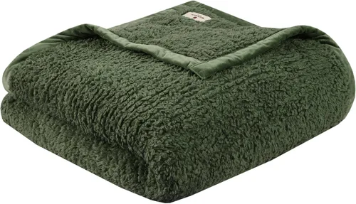 Miniatura 17 de Woolrich Burlington Manta Bereber súper suave, cobertura acogedora y ligera con ribete de terciopelo lujoso, colcha moderna y elegante para todas